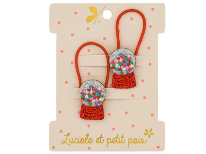 Pár gumiček do vlasů s barevnými žvýkačkami