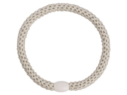 Třpytivá béžová tenká gumička do vlasů od značky Bon Dep