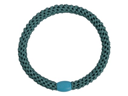 Tenká gumička do vlasů v zeleném odstínu