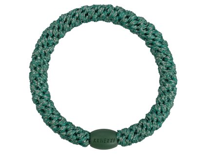 Tmavě zelená třpytivá gumička do vlasů od značky Bon Dep