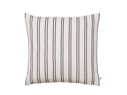 Bílý dekorační polštář s černými pruhy od ferm LIVING
