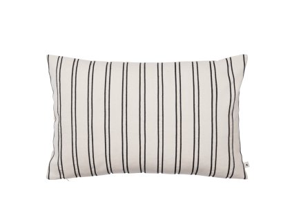 Krémový dekorační polštář s černými pruhy od ferm LIVING