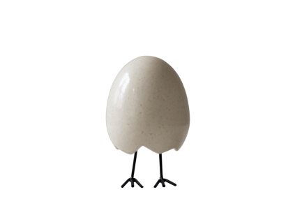 Keramická velikonoční dekorace - kuřátko s hlavičkou ve skořápce od švédské značky DBKD