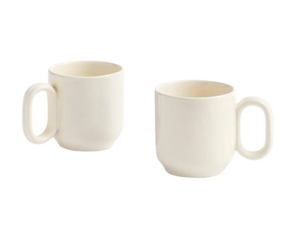 Sada 2 hrnků z kolekce Barro od dánské značky HAY v bílé barvě