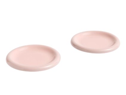 Sada 2 růžových talířů z kolekce Barro od dánské značky HAY