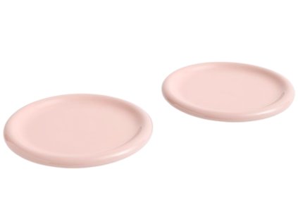 Sada 2 růžových talířů z kolekce Barro od dánské značky HAY