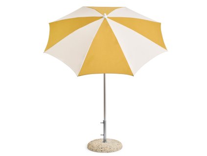 Slunečník z kolekce Terrazza v kombinaci krémové a žluté s rozměrem 200 cm od HAY