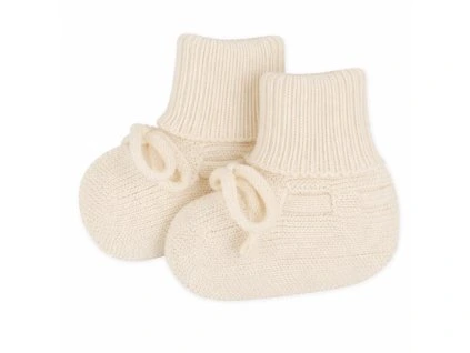 Merino botičky "Creme White" Lillelam