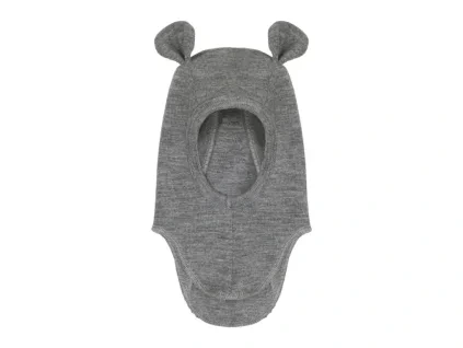 Merino kukla pro nejmenší Ears "Medium Grey Melange" HUTTEliHUT