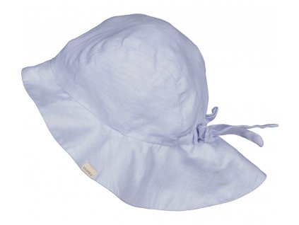 Lněný klobouček Alba Baby "Blue Mist"