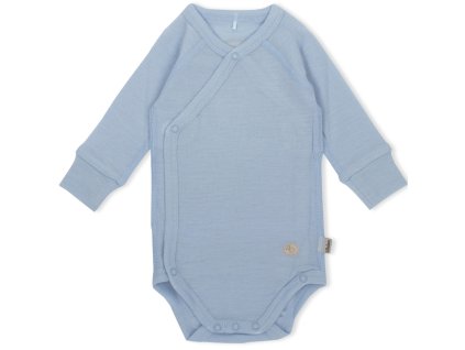 Zavinovací merino body Mini pro miminka v modré barvě od Lillelam