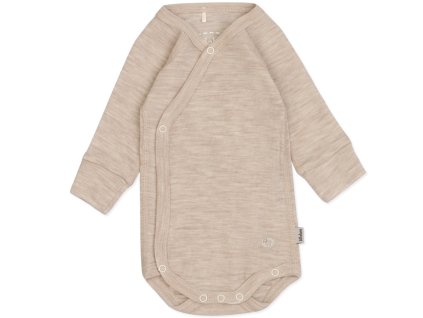 Zavinovací merino body Mini pro miminka v béžové barvě od Lillelam
