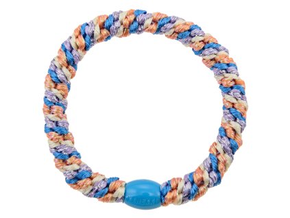 Gumička do vlasů od značky Bon Dep v kombinaci barev – modrá, levandulová a broskvová