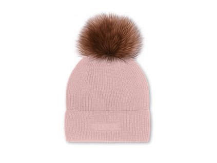 Dětská merino čepice s bambulí MATBOJE "Adobe Rose"