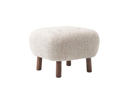 Pouf Little Petra ATD1 "Walnut / Sheepskin Moonlight" &Tradition