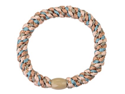 Gumička do vlasů od značky Bon Dep v kombinaci barev – modrá, nugátová, krémová