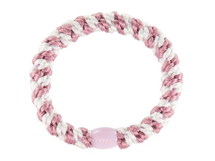 Gumička do vlasů od značky Bon Dep v kombinaci bílé a růžové barvy