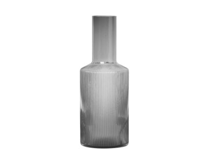 Karafa na vodu, skleněná karafa Ripple "Smoked Grey" ferm LIVING