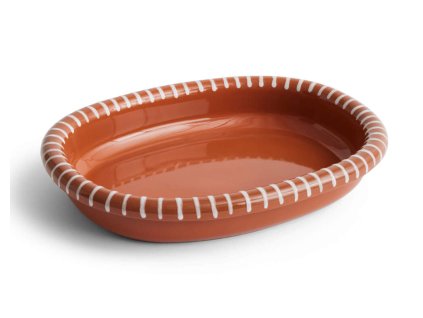Servírovací mísa Barro Oval Large "Natural with Stripes" HAY