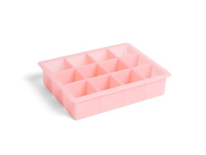 Silikonová forma na led Square XL v růžové barvě od značky HAY