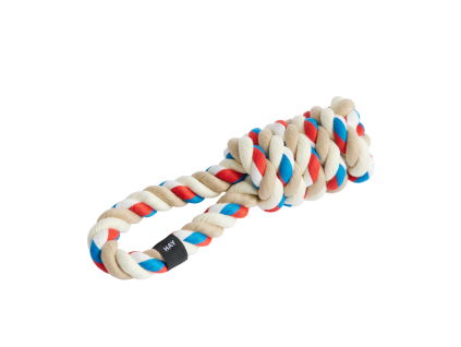 Provazová hračka pro psy Rope "Red / Turquoise / Off-white HAY