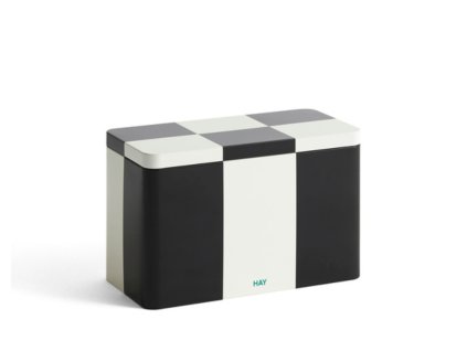 Skladovací nádoba Tin v černo-bílé barvě od HAY