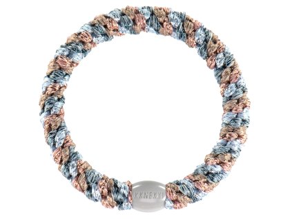 Gumička do vlasů Kknekki v kombinaci modré a zlaté