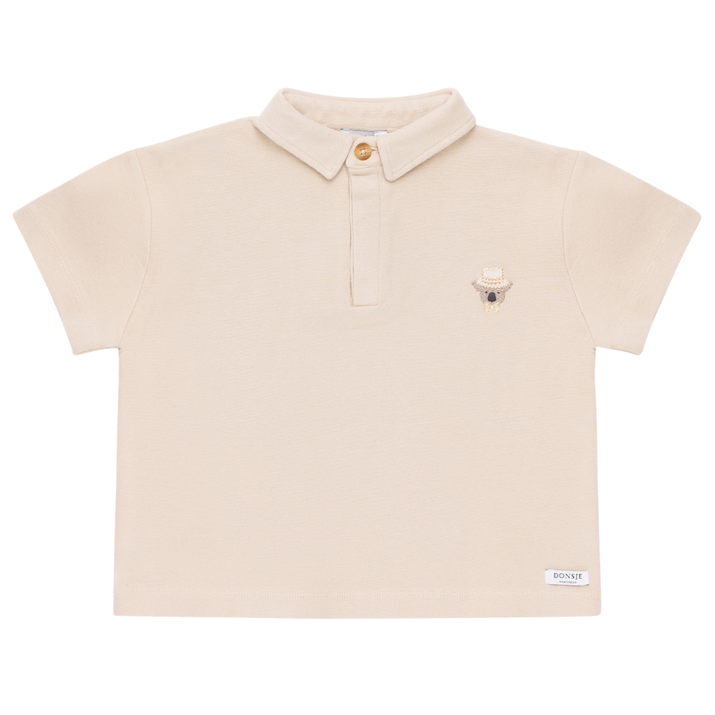 DONSJE AMSTERDAM Triko s límečkem Wouti "Soft Taupe" Donsje VELIKOST: 6-7 let