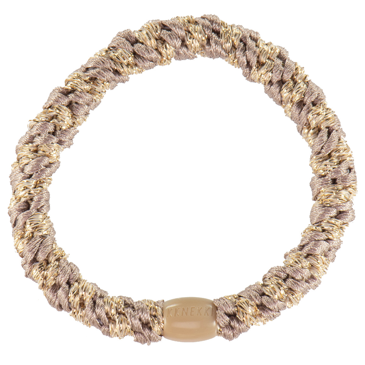 BON DEP Gumička do vlasů Kknekki "Dove Beige Glitter"