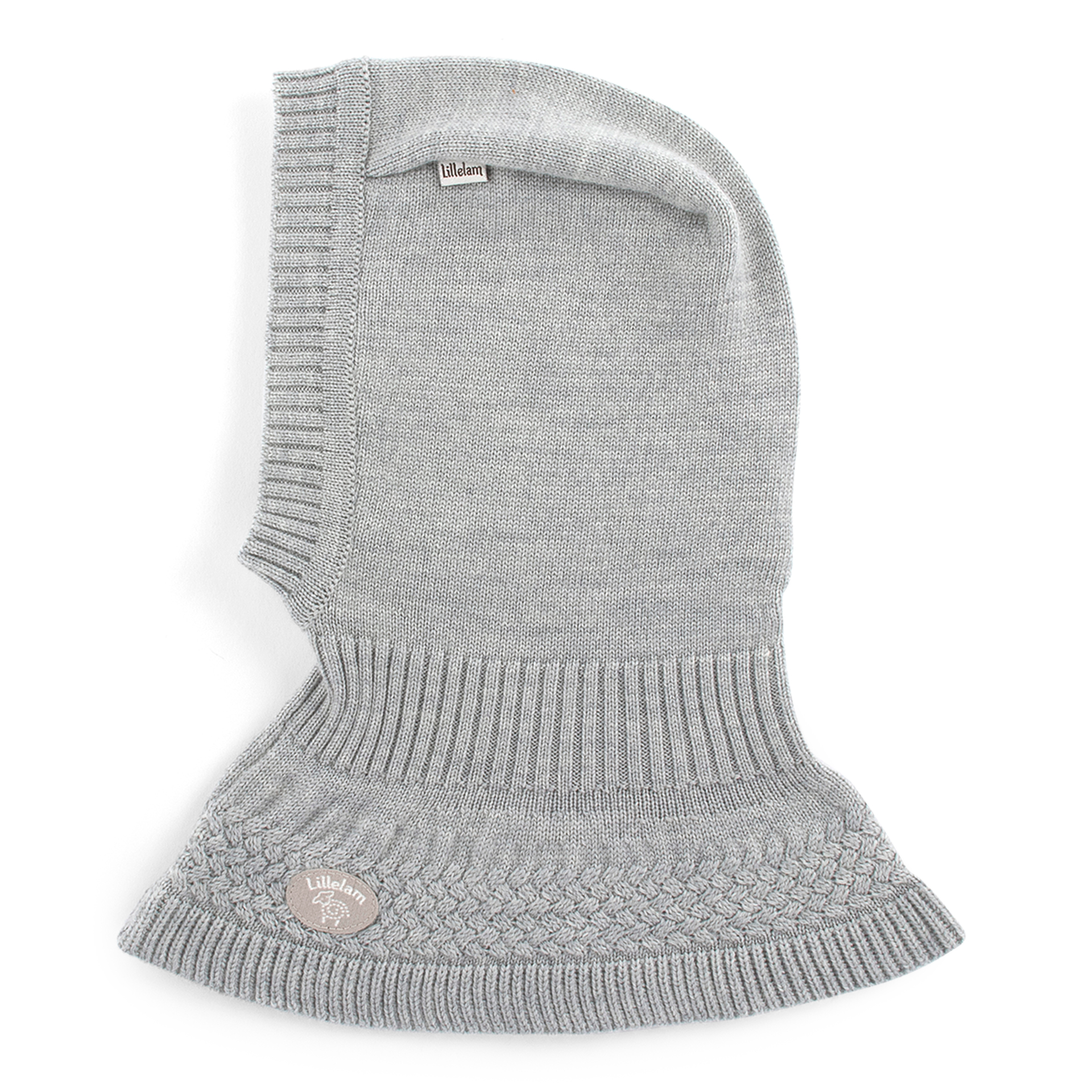 Merino kukla Balaclava "Medium Grey" Lillelam VELIKOST: 6-12 měsíců
