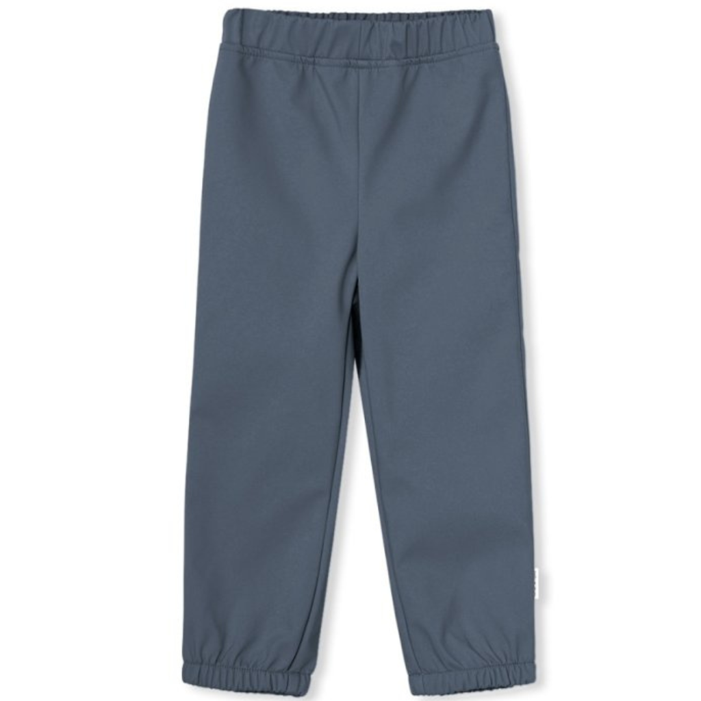 MINI A TURE Dětské softshellové kalhoty MATAIAN "Ombre Blue" VELIKOST: 80/12 měsíců
