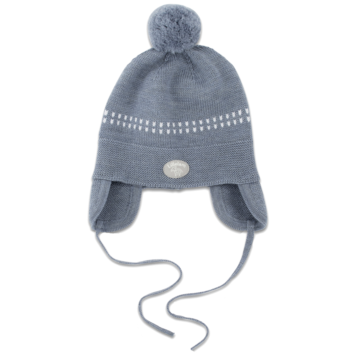 Dětská merino čepice Classic "Medium Blue" Lillelam VELIKOST: 1,5-2 roky