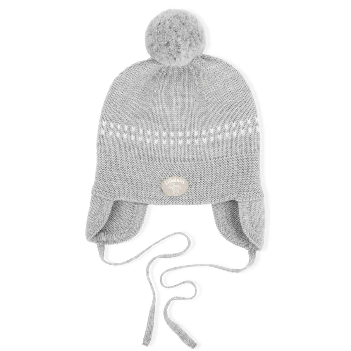 Dětská merino čepice Classic "Medium Grey" Lillelam VELIKOST: 3-6 měsíců