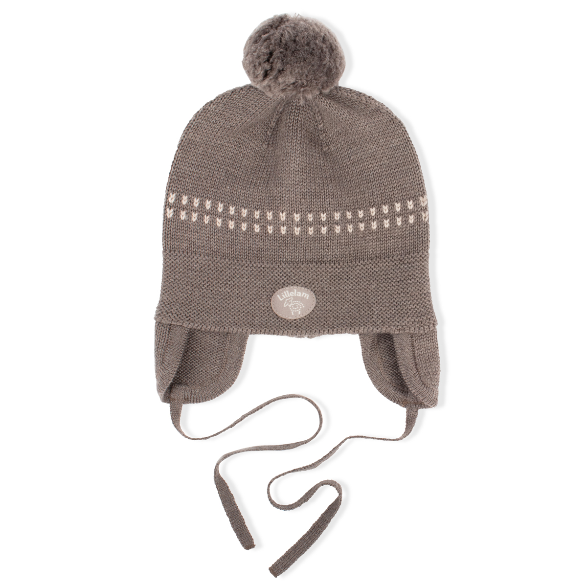 Dětská merino čepice Classic "Brown" Lillelam VELIKOST: 3-6 měsíců