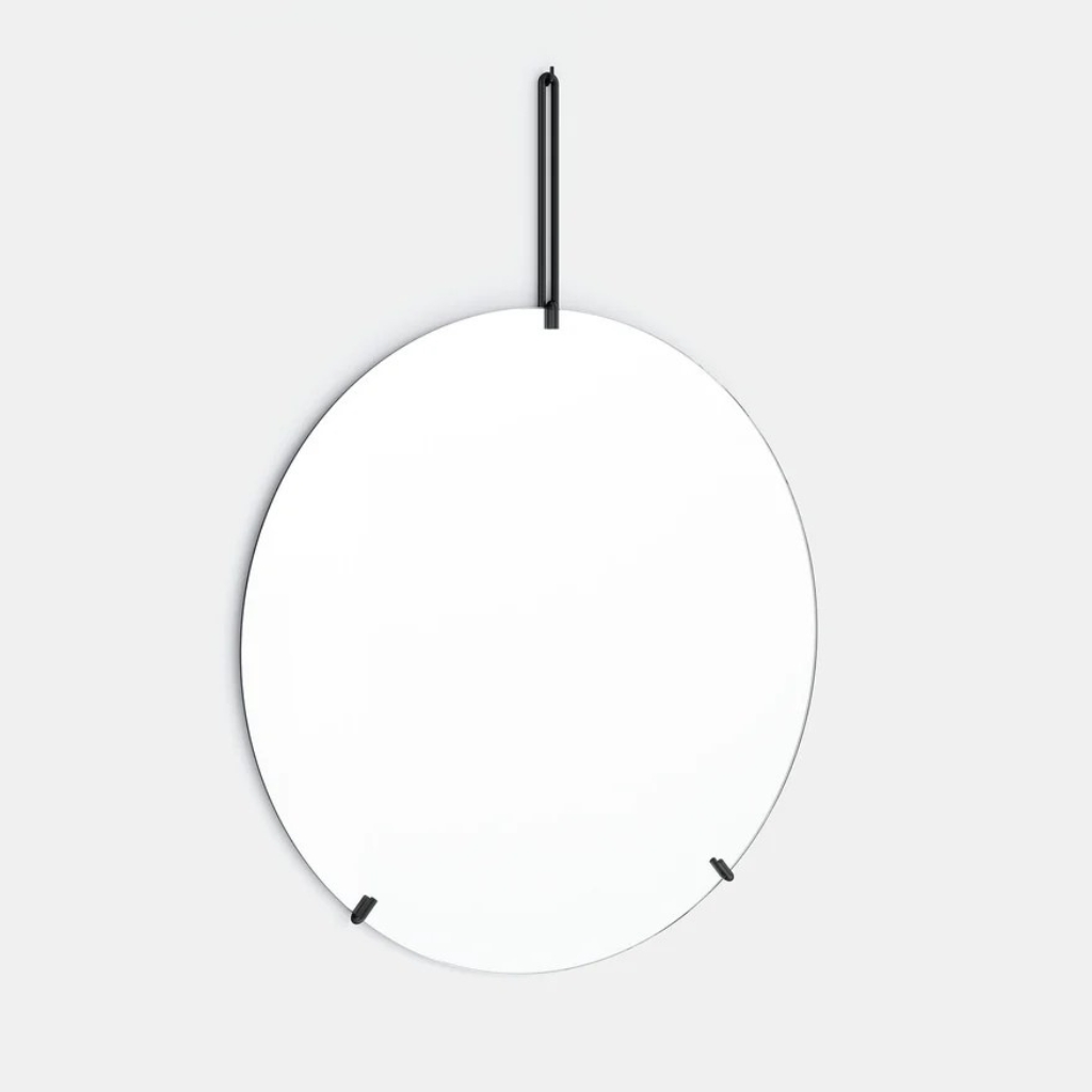 Kulaté nástěnné zrcadlo Ø70 cm "Black" MOEBE