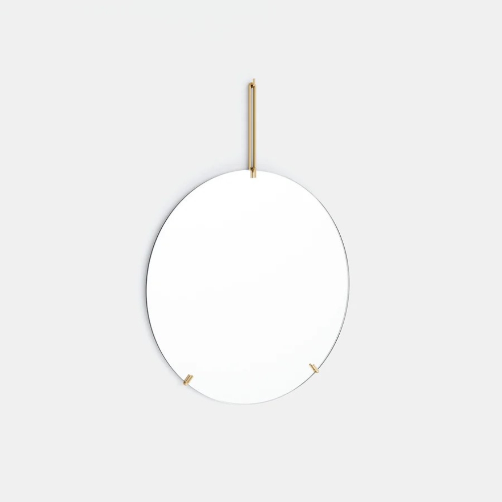 Kulaté nástěnné zrcadlo Ø50 cm "Brass" MOEBE