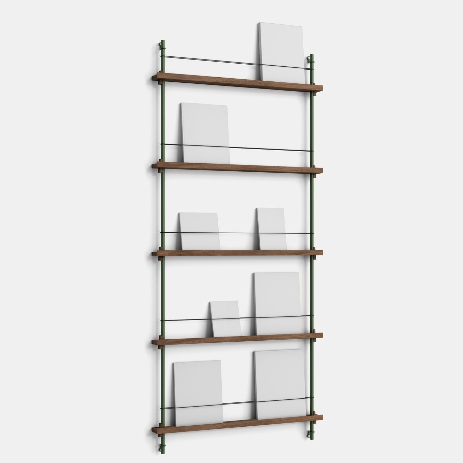 Policový systém Magazine "MS.180.1." MOEBE BARVA: Smoked Oak / Pine Green