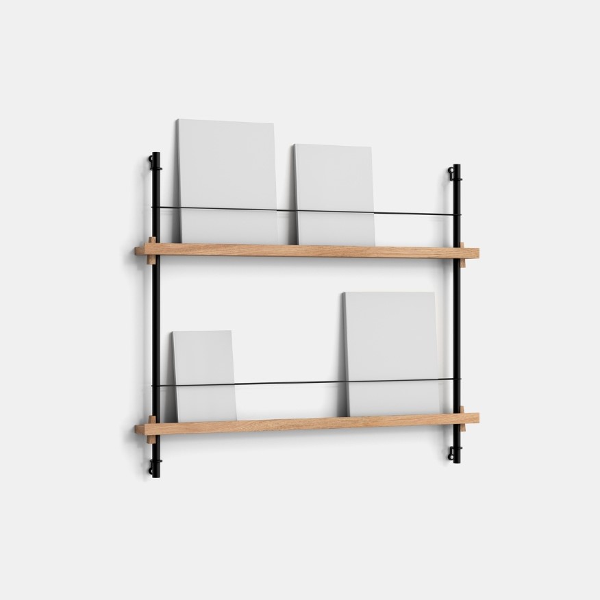 Policový systém Magazine "MS.65.1." MOEBE BARVA: Oak / Black