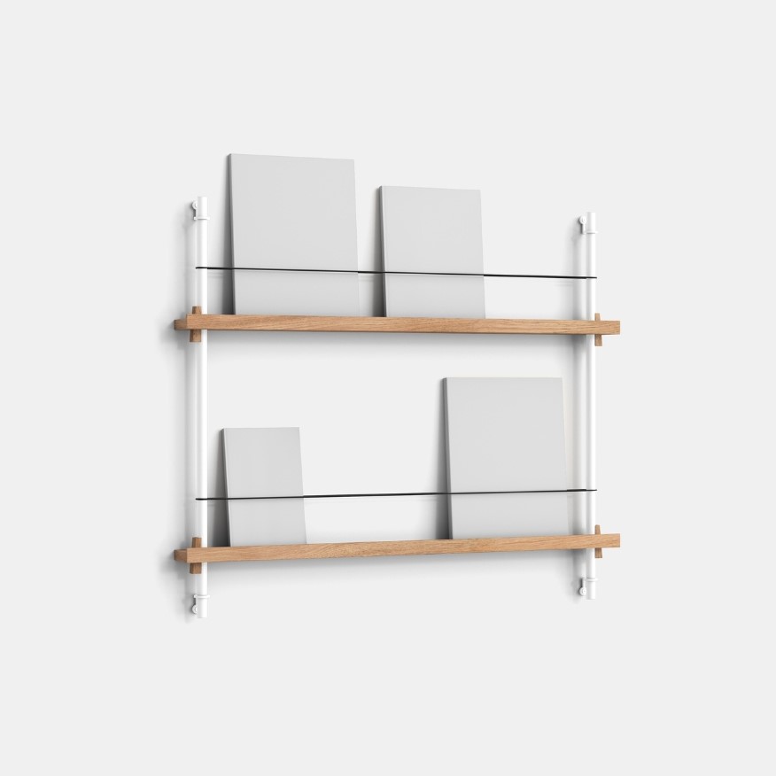 Policový systém Magazine "MS.65.1." MOEBE BARVA: Oak / White