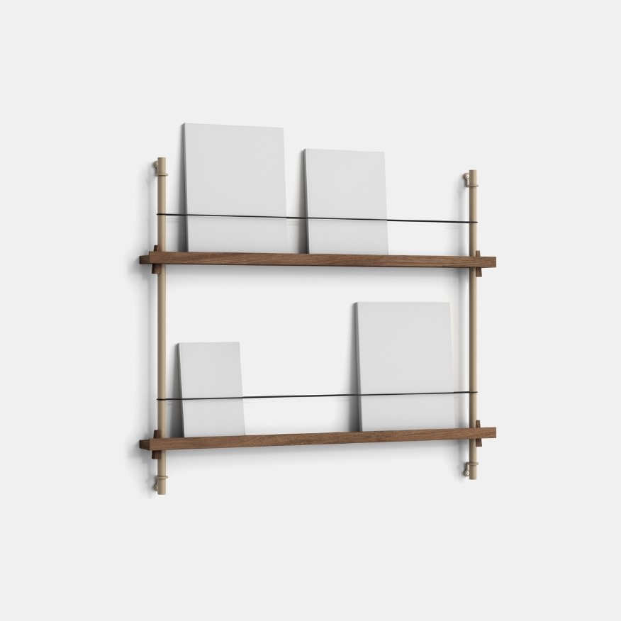 Policový systém Magazine "MS.65.1." MOEBE BARVA: Smoked Oak / Warm Grey