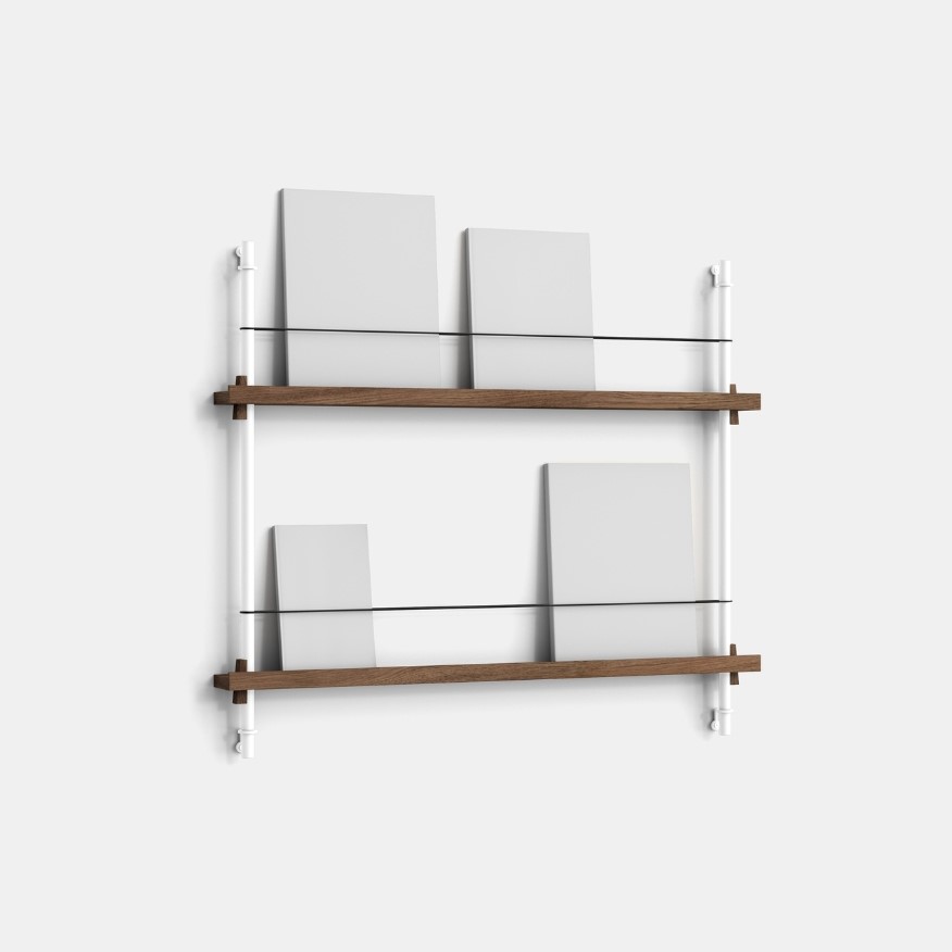 Policový systém Magazine "MS.65.1." MOEBE BARVA: Smoked Oak / White