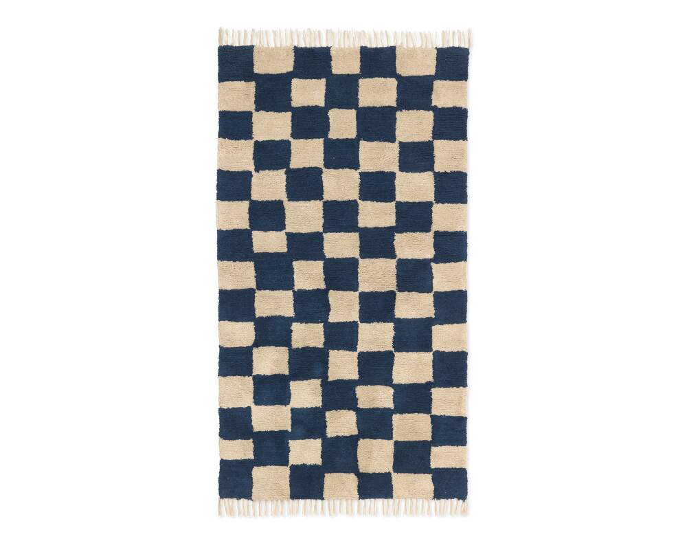 Koberec Mara Washable "Deep Blue / Warm Sand" ferm LIVING
