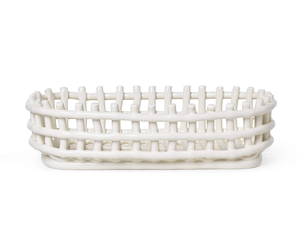 Keramická mísa Oval "Off-white" ferm LIVING