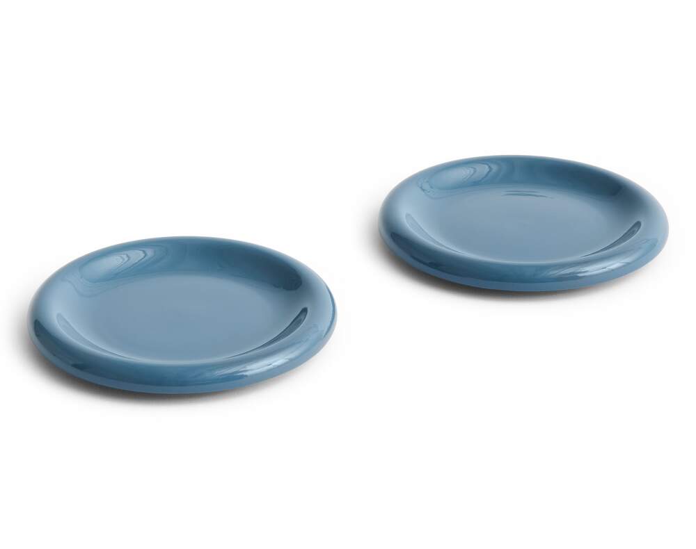 HAY DESIGN Sada 2 talířů Barro Ø 18 cm "Dark Blue" HAY