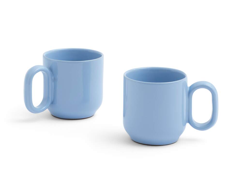 HAY DESIGN Sada 2 hrnků Barro "Light Blue" HAY