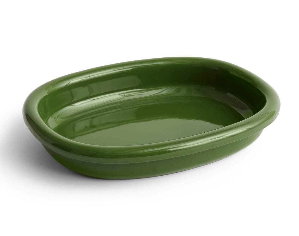 HAY DESIGN Servírovací mísa Barro Oval Large "Green" HAY