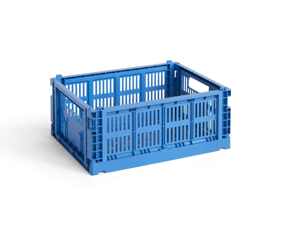 HAY DESIGN Úložný box Colour Crate Medium "Electric Blue" HAY