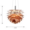 Závěsné svítidlo PH Artichoke Ø 48 cm "Copper" Louis Poulsen
