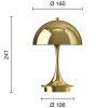 Přenosná lampa Panthella 160 V3 "Brass Metallised" Louis Poulsen