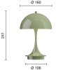 Přenosná lampa Panthella 160 V3 "Opaque Moss Green" Louis Poulsen